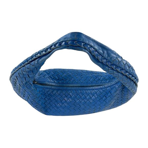 Bottega Veneta Blue Intrecciato Leather Hobo Bag - Picture 6 of 15